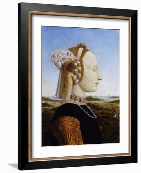 Portrait of Battista Sforza, 1472-Piero della Francesca-Framed Giclee Print