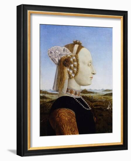 Portrait of Battista Sforza, 1472-Piero della Francesca-Framed Giclee Print