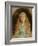 Portrait of Beatrice Caird Wearing a White Dress with a Blue Sash (Oil on Canvas)-John Everett Millais-Framed Giclee Print