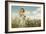 Portrait of Beautiful Girl in Field-dpaint-Framed Photographic Print