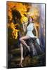 Portrait of Beautiful Girl in the Forest Girl with Fairy Look in Autumnal Shoot-iancucristi-Mounted Photographic Print