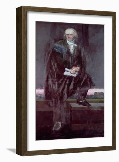 Portrait of Beethoven-Barry Fantoni-Framed Giclee Print