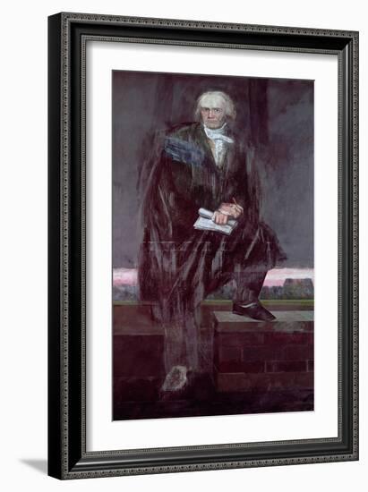 Portrait of Beethoven-Barry Fantoni-Framed Giclee Print