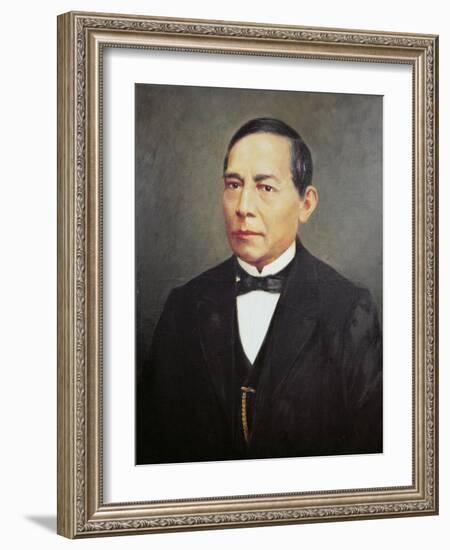 Portrait of Benito Juarez-Mexican School-Framed Giclee Print