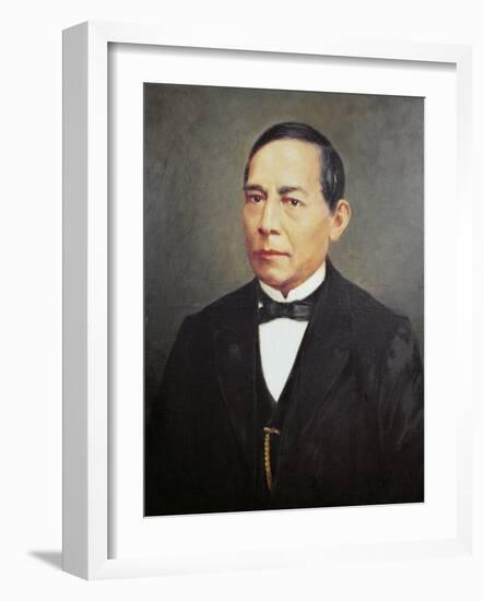 Portrait of Benito Juarez-Mexican School-Framed Giclee Print