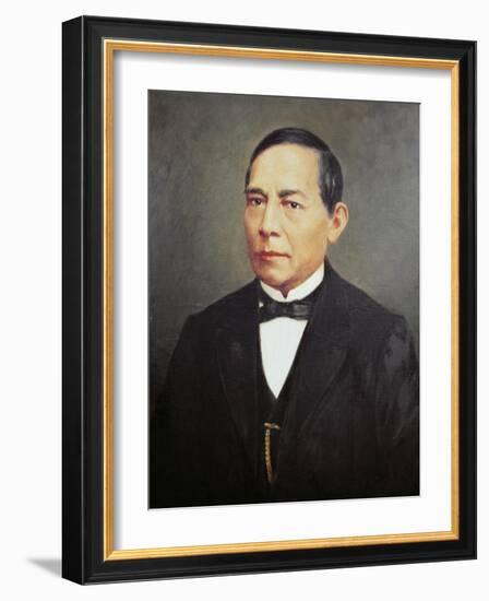 Portrait of Benito Juarez-Mexican School-Framed Giclee Print