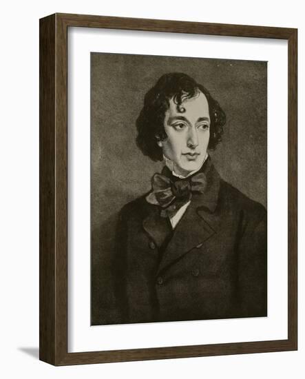 Portrait of Benjamin Disraeli, Illustration from 'Hutchinson's Story of the British Nation', C.1923-Sir Francis Grant-Framed Giclee Print