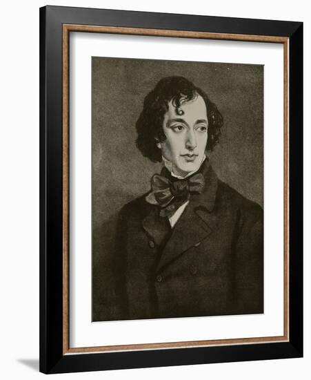 Portrait of Benjamin Disraeli, Illustration from 'Hutchinson's Story of the British Nation', C.1923-Sir Francis Grant-Framed Giclee Print