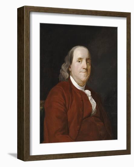 Portrait of Benjamin Franklin (1706-1790)-Joseph Wright of Derby-Framed Giclee Print