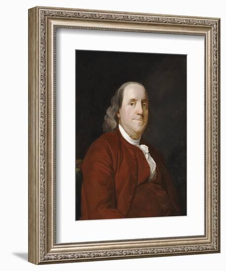 Portrait of Benjamin Franklin (1706-1790)-Joseph Wright of Derby-Framed Giclee Print