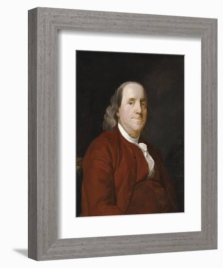 Portrait of Benjamin Franklin (1706-1790)-Joseph Wright of Derby-Framed Giclee Print