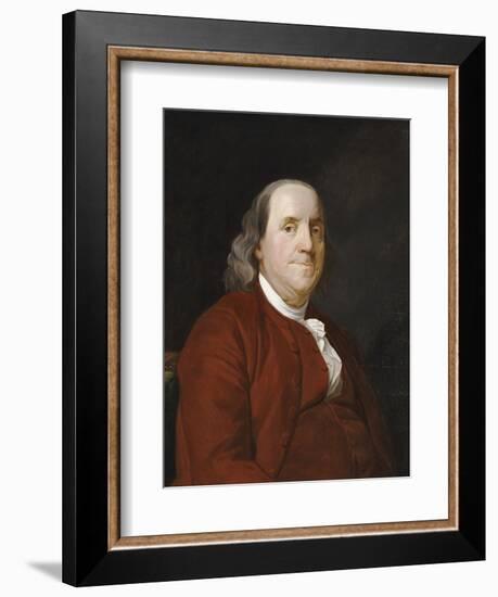 Portrait of Benjamin Franklin (1706-1790)-Joseph Wright of Derby-Framed Giclee Print