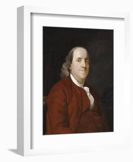 Portrait of Benjamin Franklin (1706-1790)-Joseph Wright of Derby-Framed Giclee Print