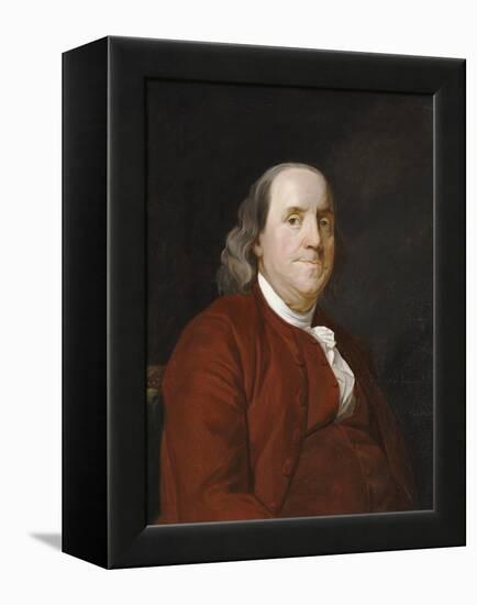 Portrait of Benjamin Franklin (1706-1790)-Joseph Wright of Derby-Framed Premier Image Canvas