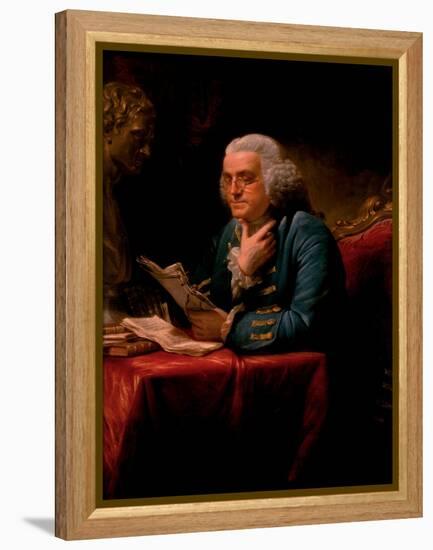 Portrait of Benjamin Franklin, 1767-David Martin-Framed Premier Image Canvas