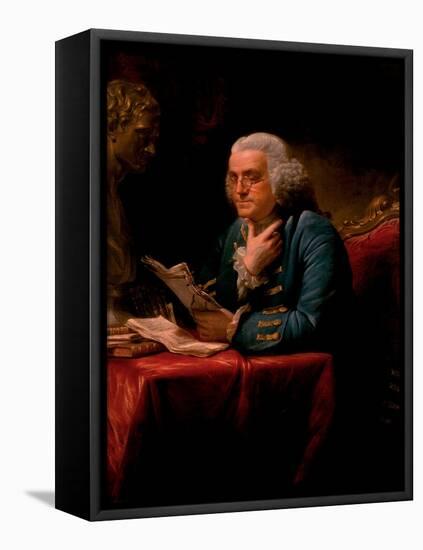 Portrait of Benjamin Franklin, 1767-David Martin-Framed Premier Image Canvas
