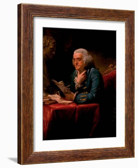 Portrait of Benjamin Franklin, 1767-David Martin-Framed Giclee Print