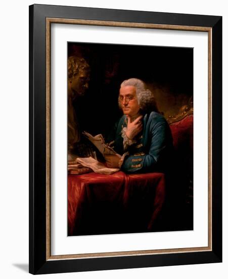 Portrait of Benjamin Franklin, 1767-David Martin-Framed Giclee Print