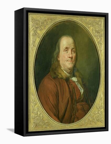 Portrait of Benjamin Franklin, C.1780-90-Alexander Roslin-Framed Premier Image Canvas