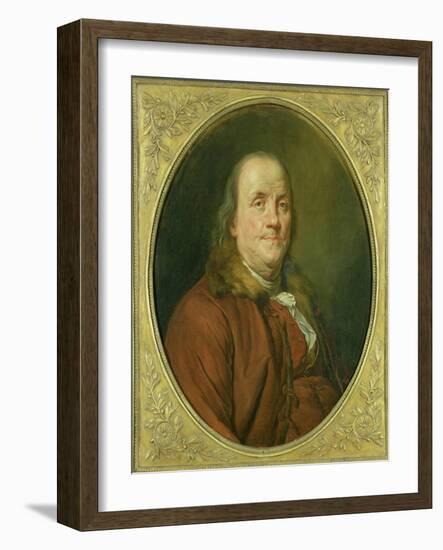 Portrait of Benjamin Franklin, C.1780-90-Alexander Roslin-Framed Giclee Print