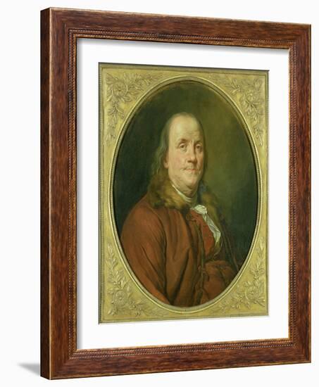 Portrait of Benjamin Franklin, C.1780-90-Alexander Roslin-Framed Giclee Print