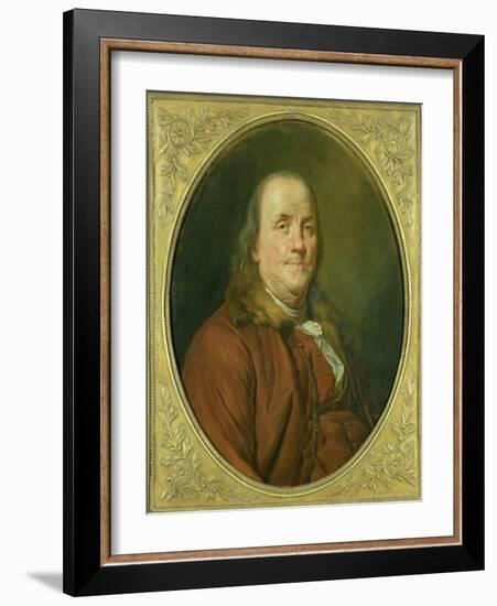 Portrait of Benjamin Franklin, C.1780-90-Alexander Roslin-Framed Giclee Print