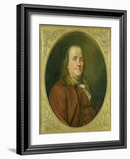 Portrait of Benjamin Franklin, C.1780-90-Alexander Roslin-Framed Giclee Print