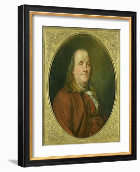 Portrait of Benjamin Franklin, C.1780-90-Alexander Roslin-Framed Giclee Print