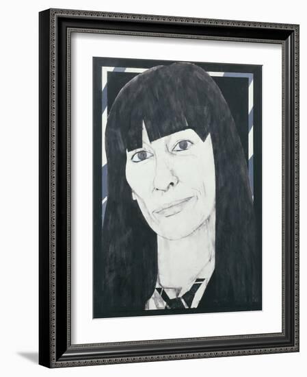 Portrait of Beryl Bainbridge, illustration for 'Cosmopolitan', 1970s-Barry Fantoni-Framed Giclee Print