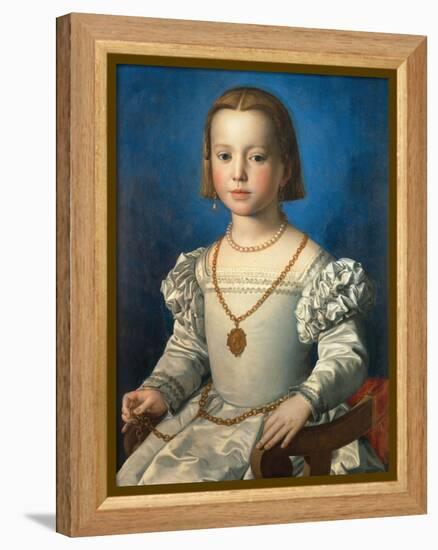 Portrait of Bia De' Medici, 1542-Agnolo Bronzino-Framed Premier Image Canvas