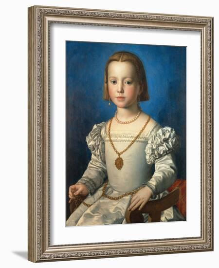 Portrait of Bia De' Medici, 1542-Agnolo Bronzino-Framed Giclee Print