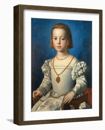 Portrait of Bia De' Medici, 1542-Agnolo Bronzino-Framed Giclee Print