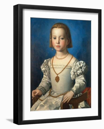 Portrait of Bia De' Medici, 1542-Agnolo Bronzino-Framed Giclee Print