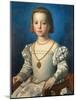 Portrait of Bia De' Medici, 1542-Agnolo Bronzino-Mounted Giclee Print