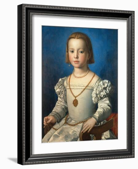 Portrait of Bia De' Medici, 1542-Agnolo Bronzino-Framed Giclee Print