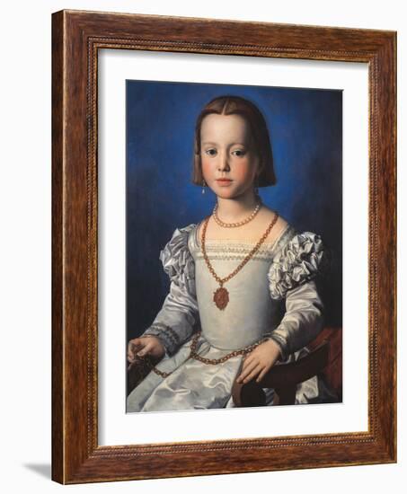 Portrait of Bia De Medici-Agnolo Bronzino-Framed Giclee Print