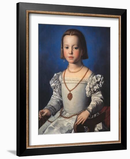 Portrait of Bia De Medici-Agnolo Bronzino-Framed Giclee Print