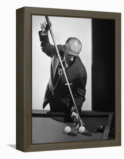 Portrait of Billiards Champion Willie Hoppe-Gjon Mili-Framed Premier Image Canvas