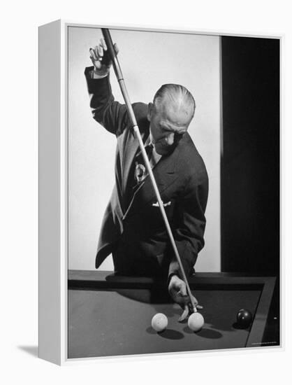 Portrait of Billiards Champion Willie Hoppe-Gjon Mili-Framed Premier Image Canvas