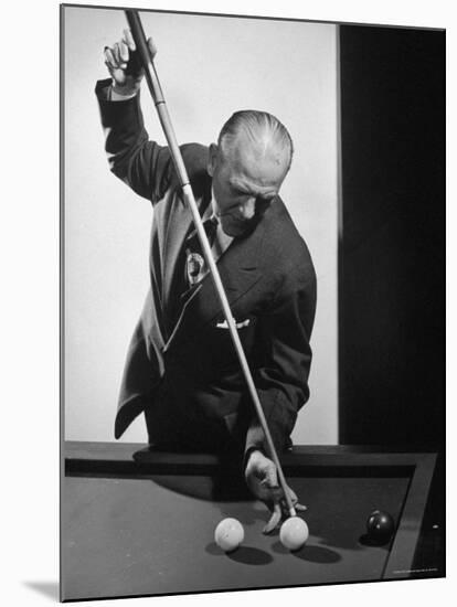 Portrait of Billiards Champion Willie Hoppe-Gjon Mili-Mounted Premium Photographic Print