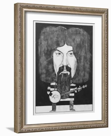 Portrait of Billy Connolly, Illustration for 'The Listener', 1970s-Barry Fantoni-Framed Giclee Print