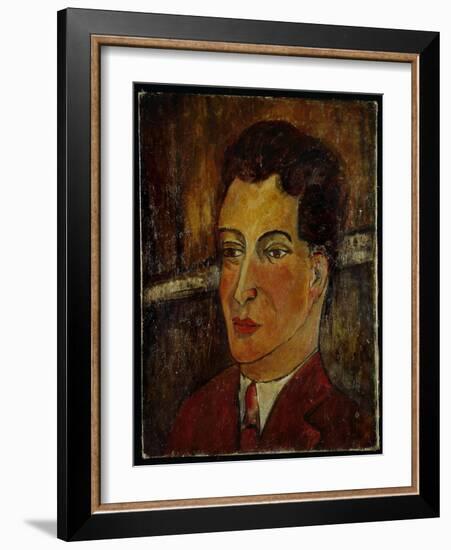 Portrait of Bisceglia (Portrait of a Young Man), c.1909-Amedeo Modigliani-Framed Giclee Print