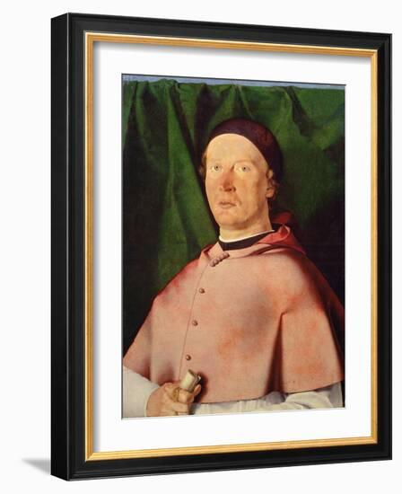 Portrait of Bishop Bernardino de' Rossi, c.1505-Lorenzo Lotto-Framed Giclee Print