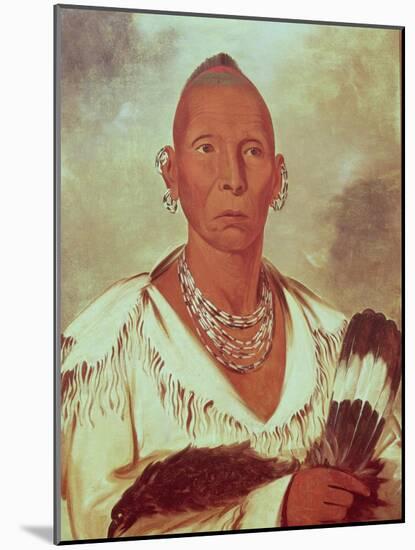 Portrait of Black Hawk, Indian Chief-George Catlin-Mounted Giclee Print