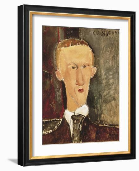 Portrait of Blaise Cendrars-Amedeo Modigliani-Framed Art Print