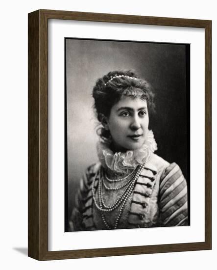 Portrait of Blanche Baretta (Barreta) Worms (b 1855), French actress-French Photographer-Framed Giclee Print