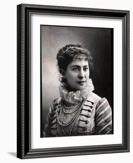 Portrait of Blanche Baretta (Barreta) Worms (b 1855), French actress-French Photographer-Framed Giclee Print