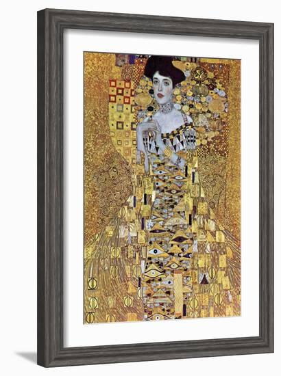 Portrait of Block-Bauer-Gustav Klimt-Framed Art Print