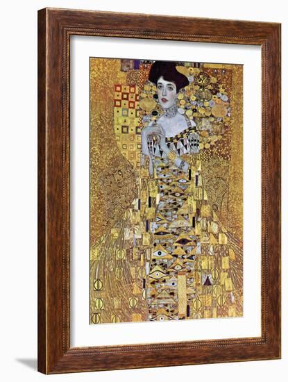 Portrait of Block-Bauer-Gustav Klimt-Framed Art Print