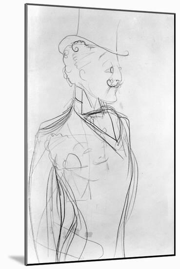 Portrait of Boni De Castellane (Pencil on Paper)-Sem-Mounted Giclee Print
